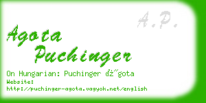 agota puchinger business card